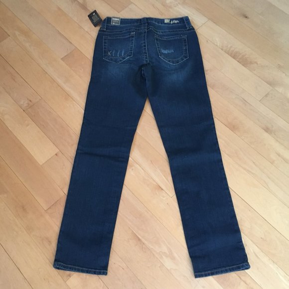 Kut from the Kloth SAMMIE Straight Leg Blue Jeans Distressed Straight Leg - Picture 4 of 16